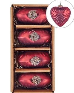 Set di 4 palline decorative FERIABLE Vetro Rosso