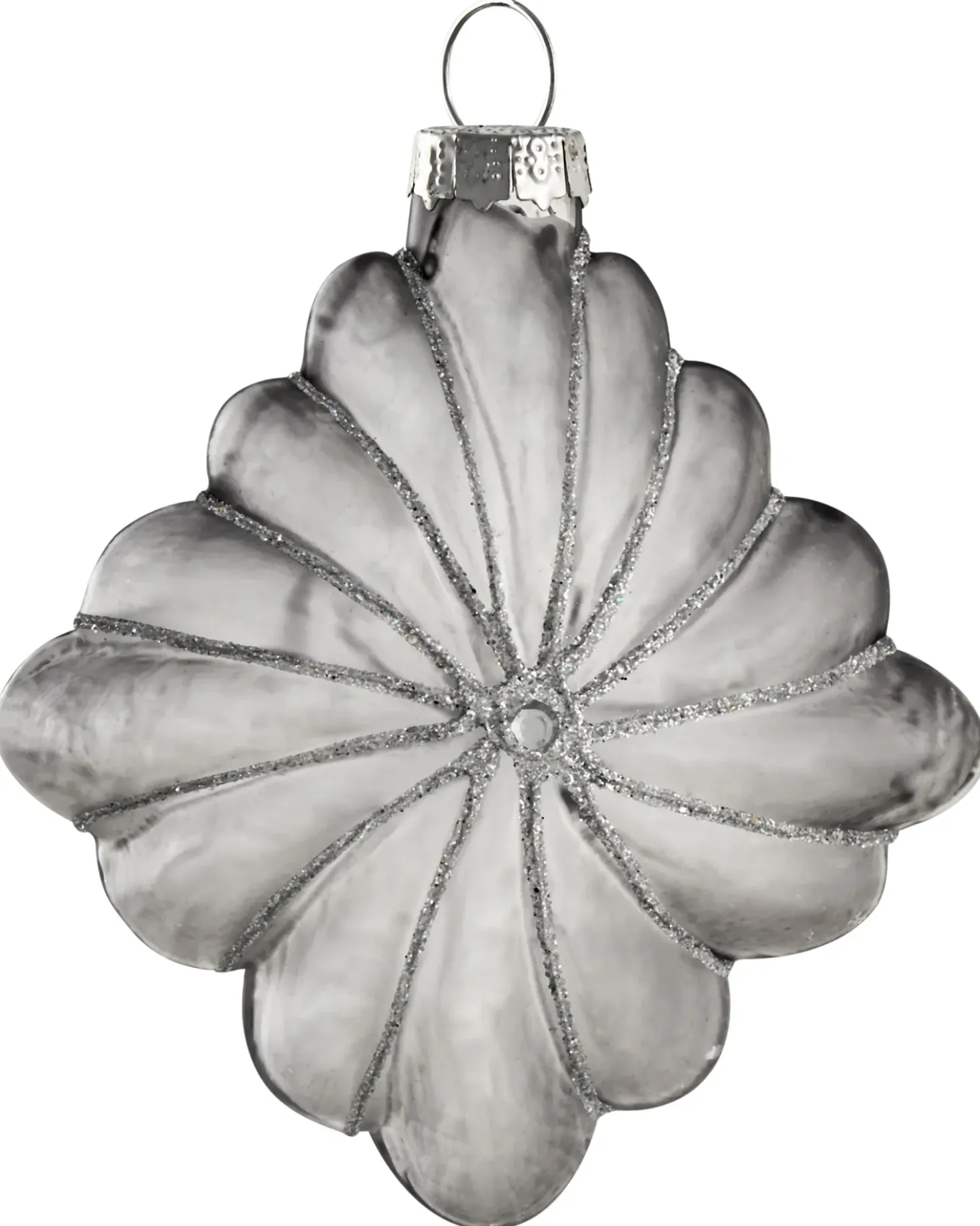 Set di 35 palline decorative FROSTFALL Vetro Grigio