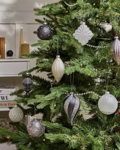 Set di 35 palline decorative FROSTFALL Vetro Grigio