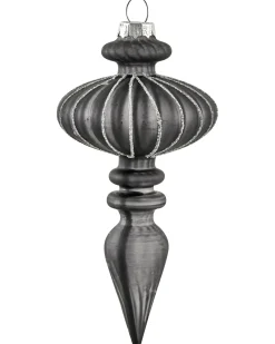 Set di 35 palline decorative FROSTFALL Vetro Grigio