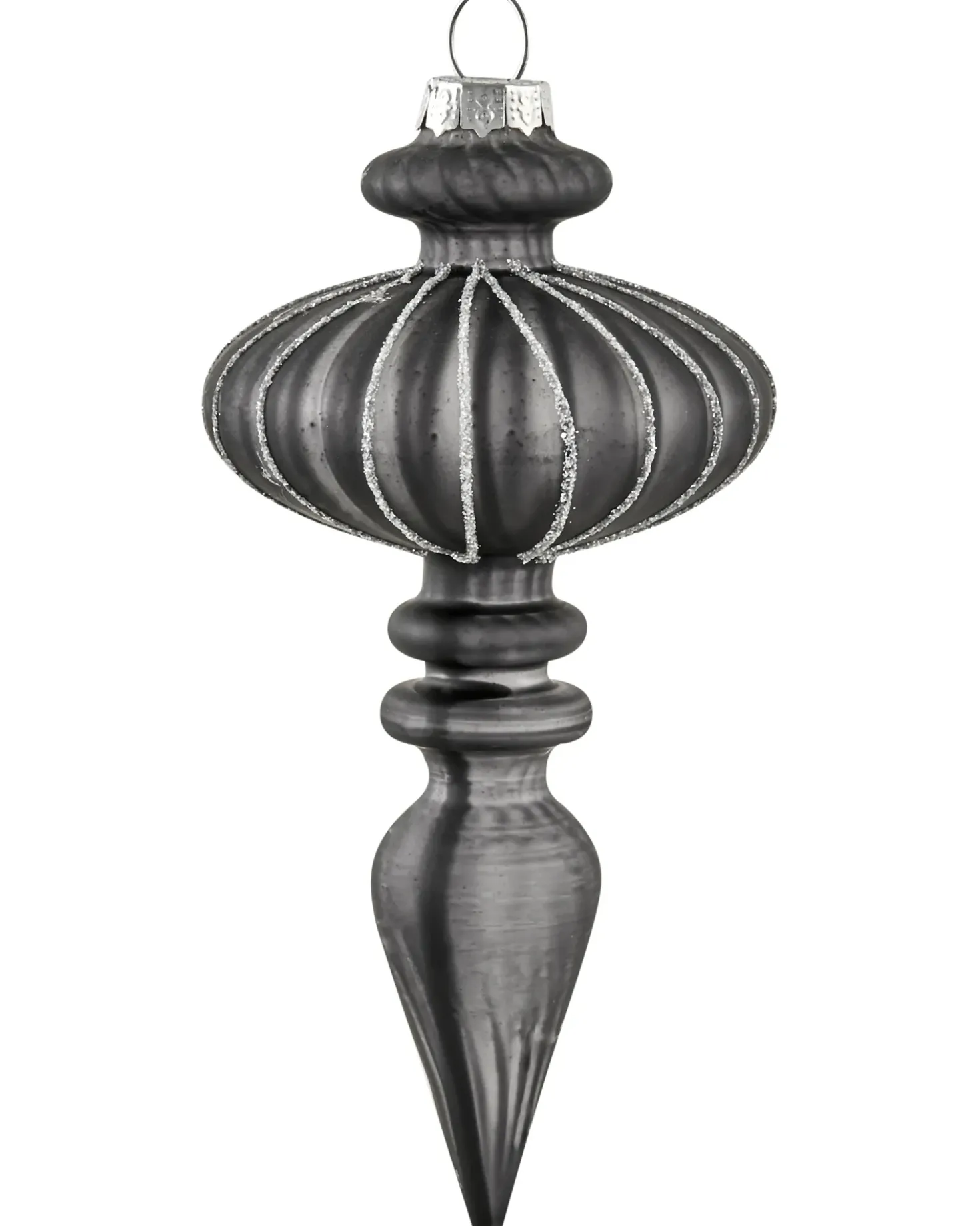 Set di 35 palline decorative FROSTFALL Vetro Grigio