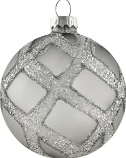 Set di 35 palline decorative FROSTFALL Vetro Grigio