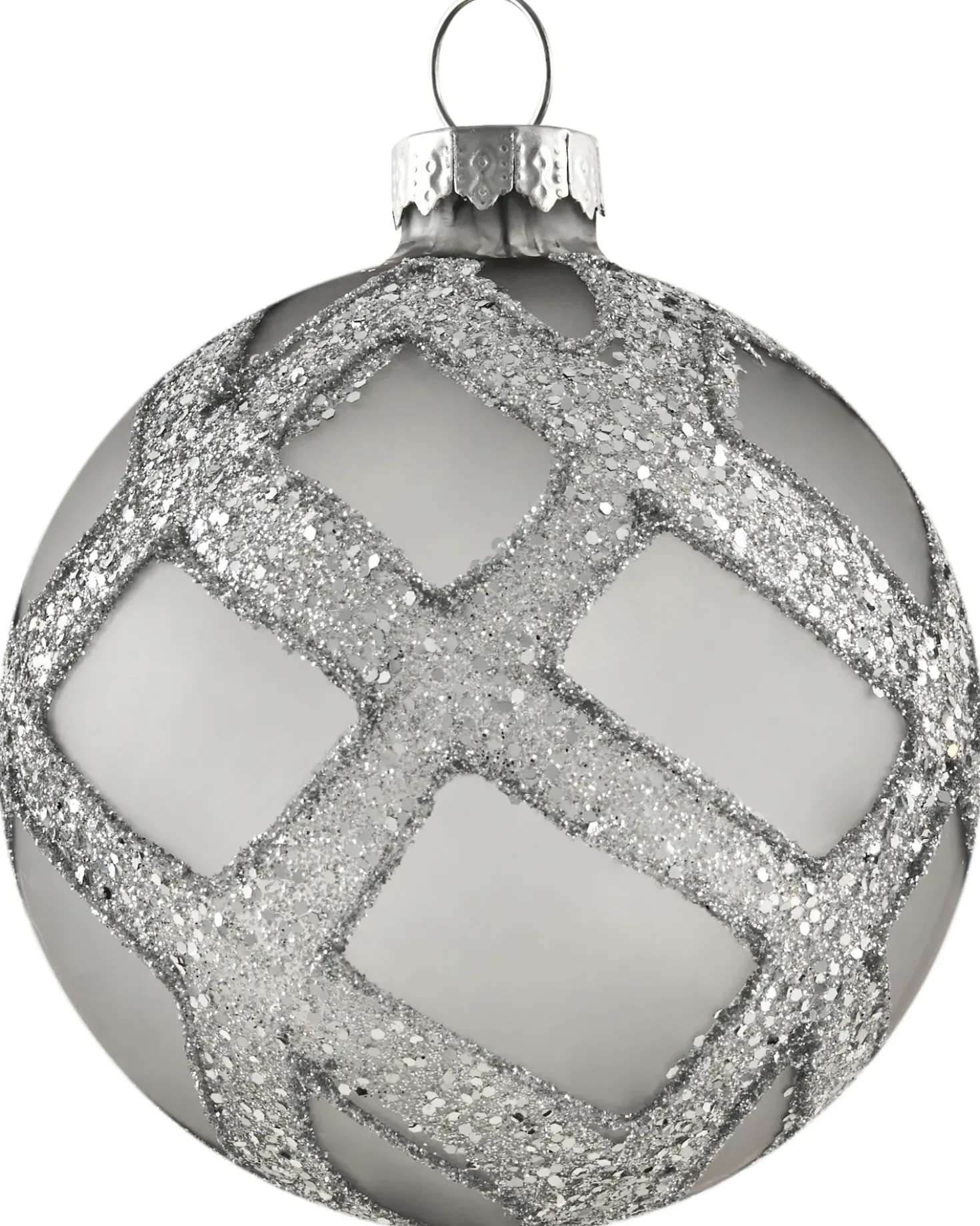 Set di 35 palline decorative FROSTFALL Vetro Grigio