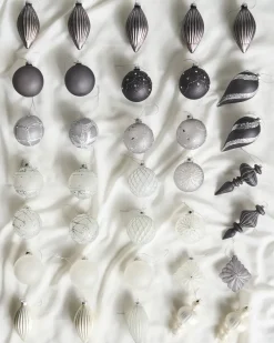 Set di 35 palline decorative FROSTFALL Vetro Grigio