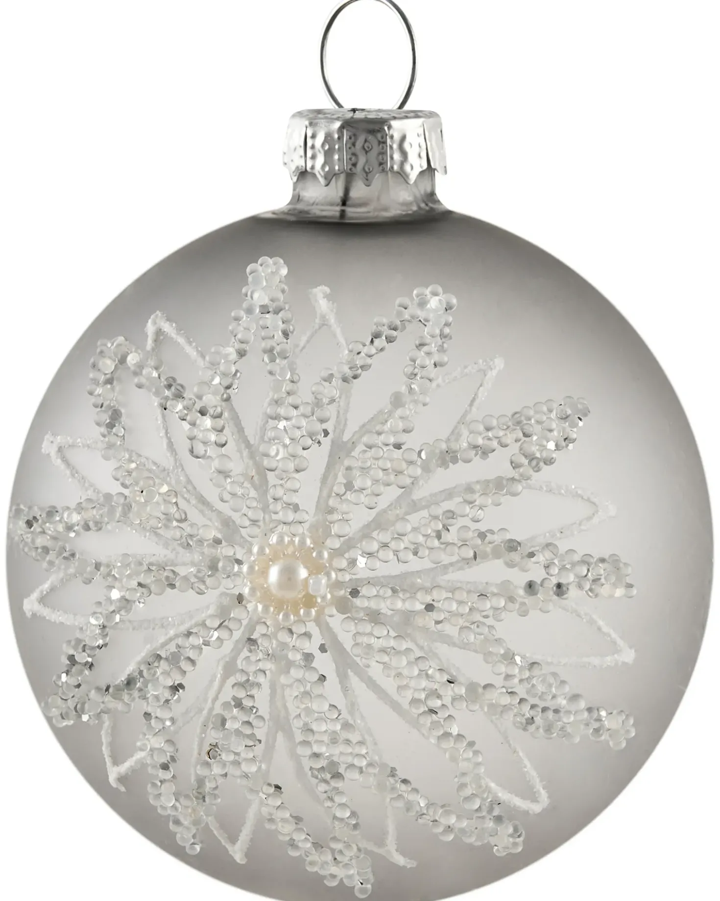 Set di 35 palline decorative FROSTFALL Vetro Grigio