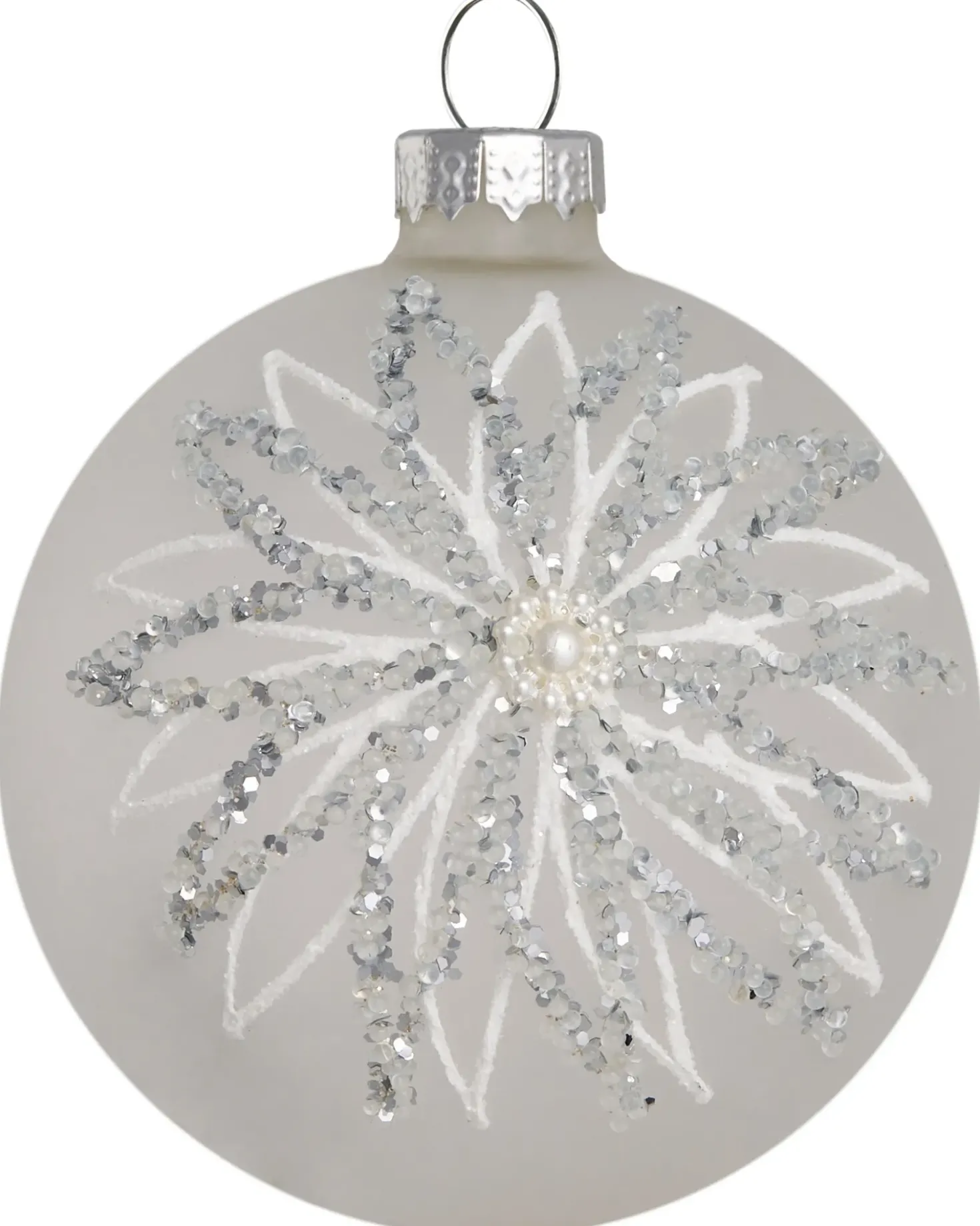 Set di 35 palline decorative FROSTFALL Vetro Grigio