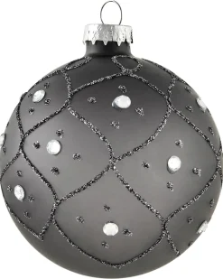 Set di 35 palline decorative FROSTFALL Vetro Grigio