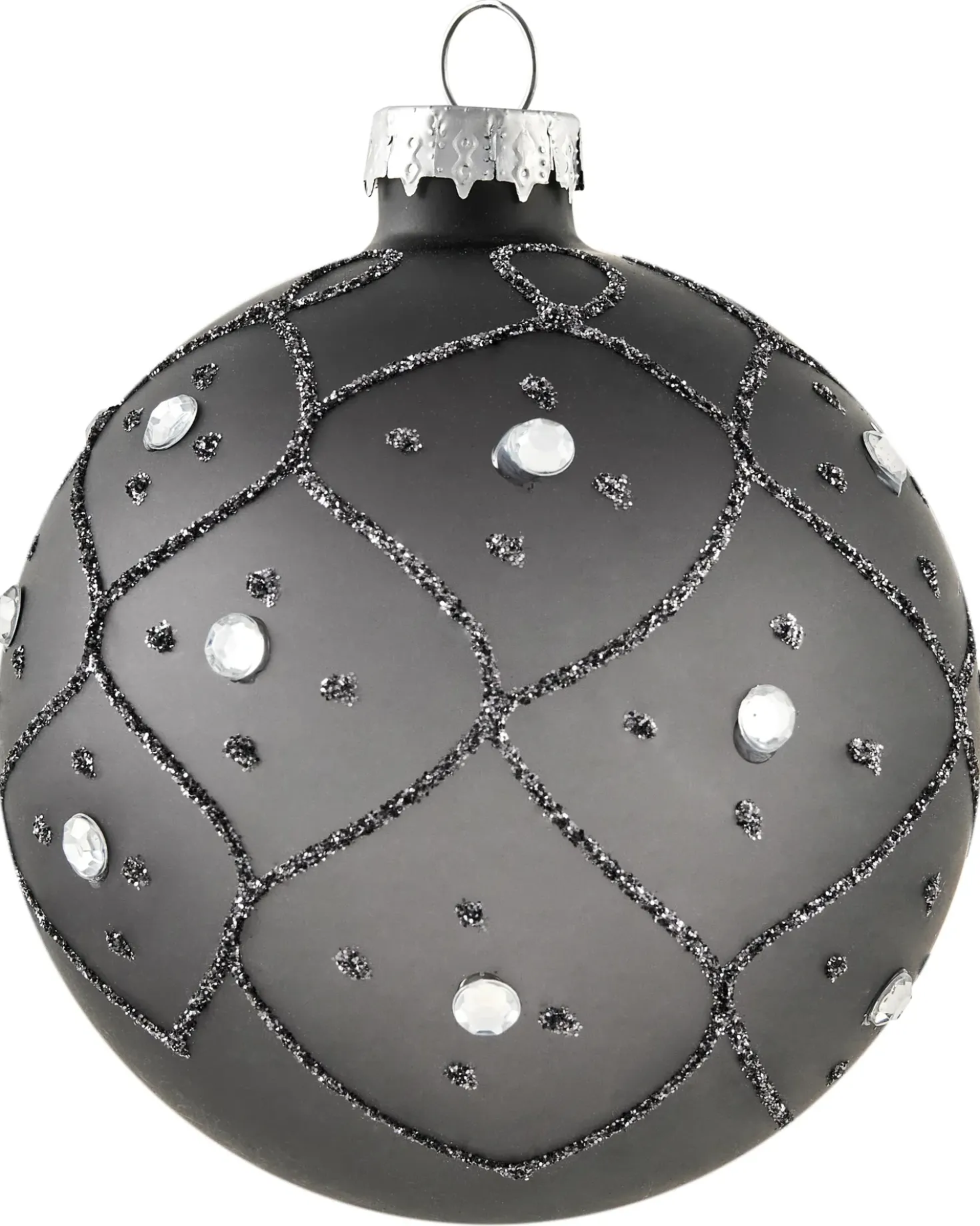Set di 35 palline decorative FROSTFALL Vetro Grigio