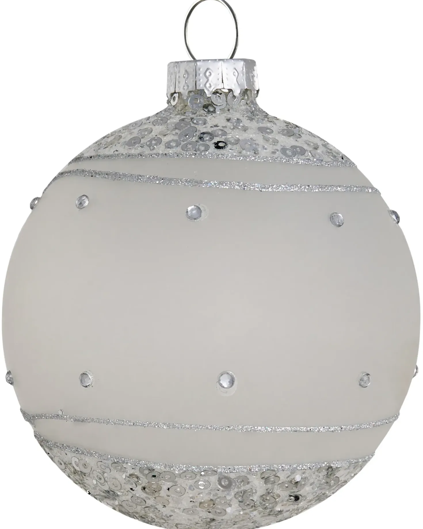 Set di 35 palline decorative FROSTFALL Vetro Grigio