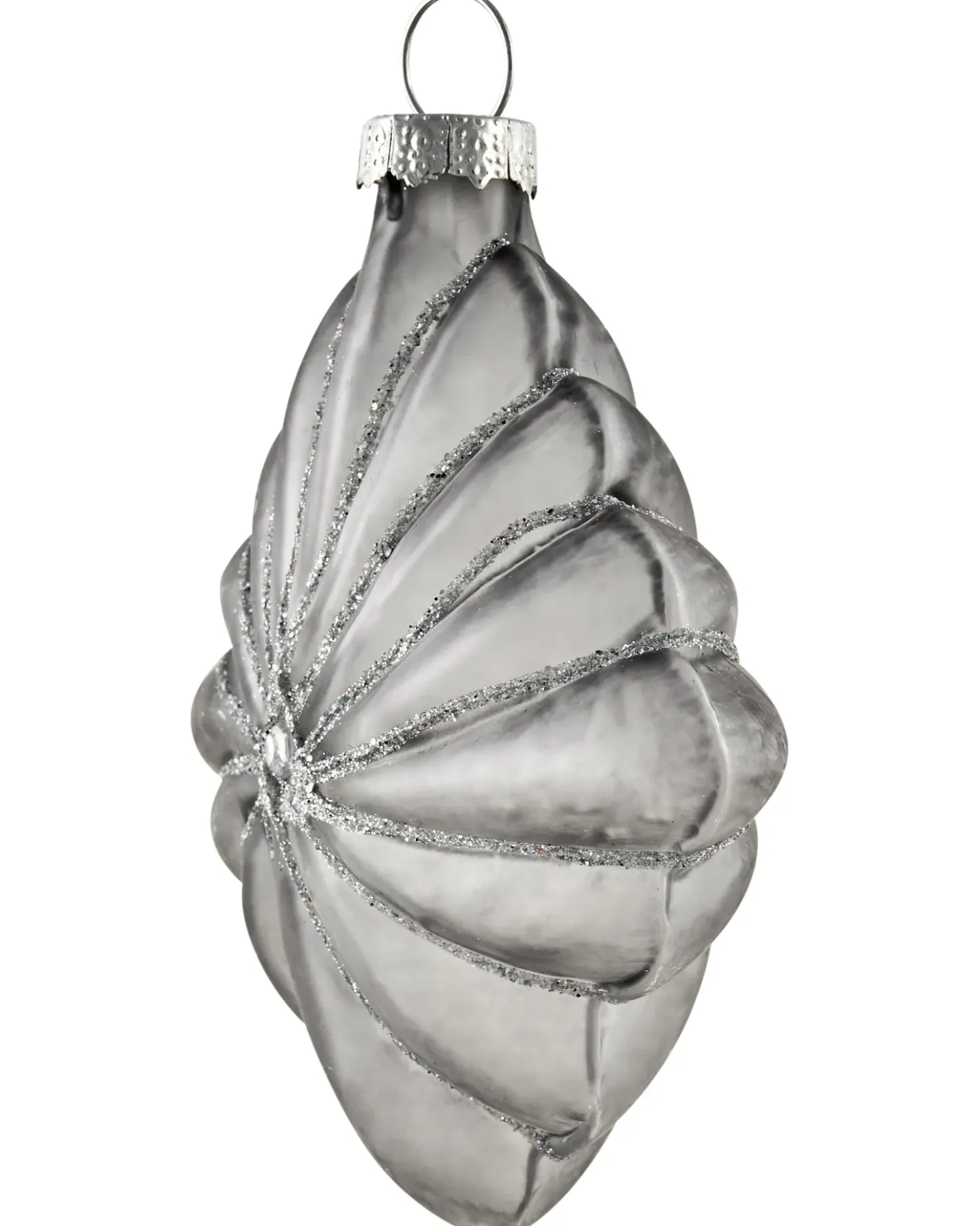 Set di 35 palline decorative FROSTFALL Vetro Grigio