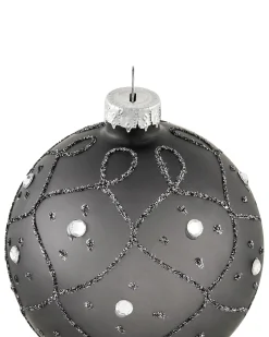 Set di 35 palline decorative FROSTFALL Vetro Grigio