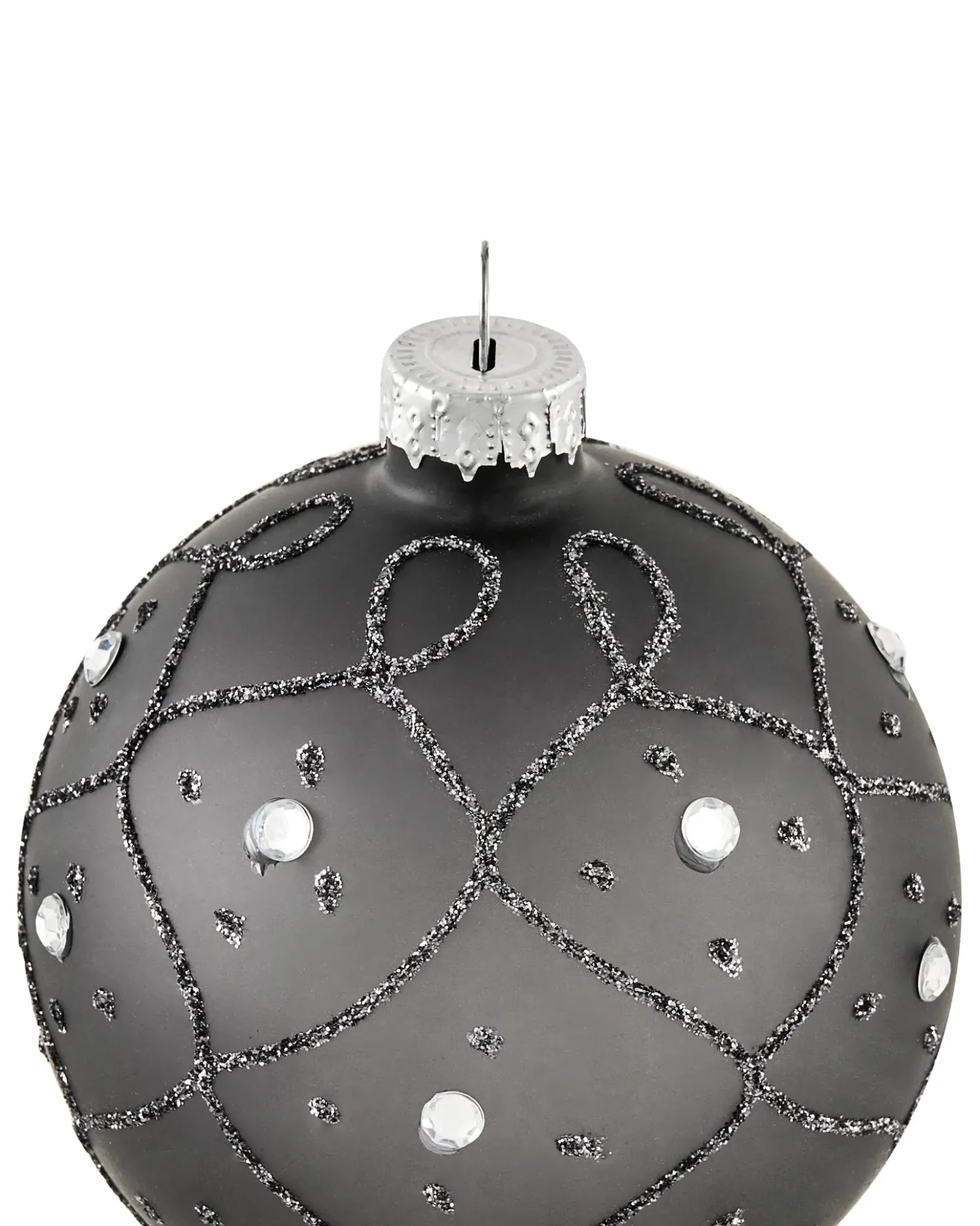 Set di 35 palline decorative FROSTFALL Vetro Grigio