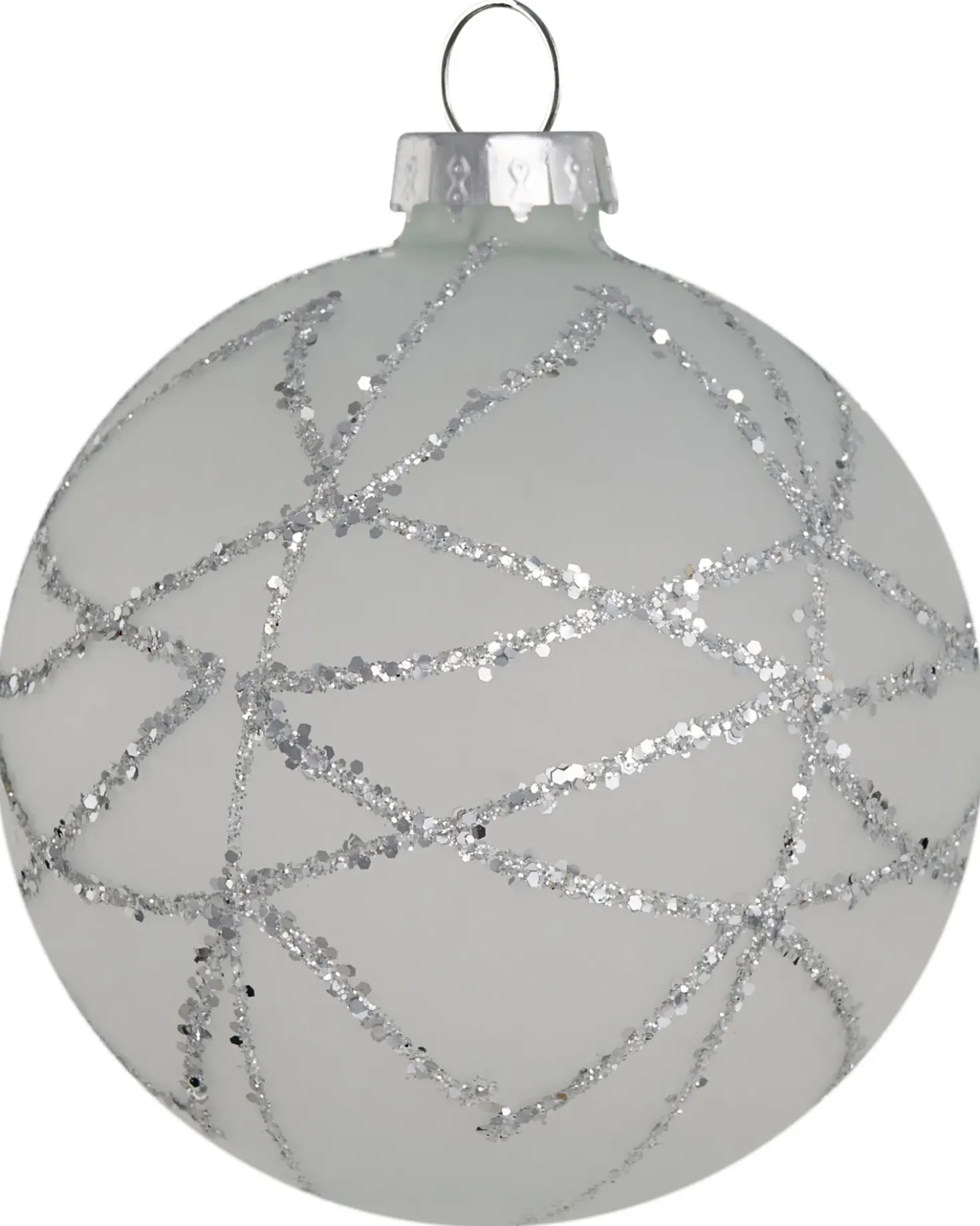 Set di 35 palline decorative FROSTFALL Vetro Grigio