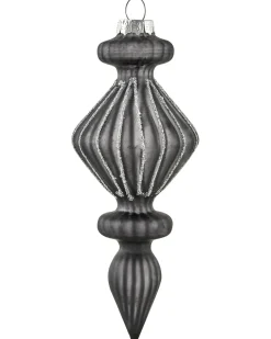 Set di 35 palline decorative FROSTFALL Vetro Grigio