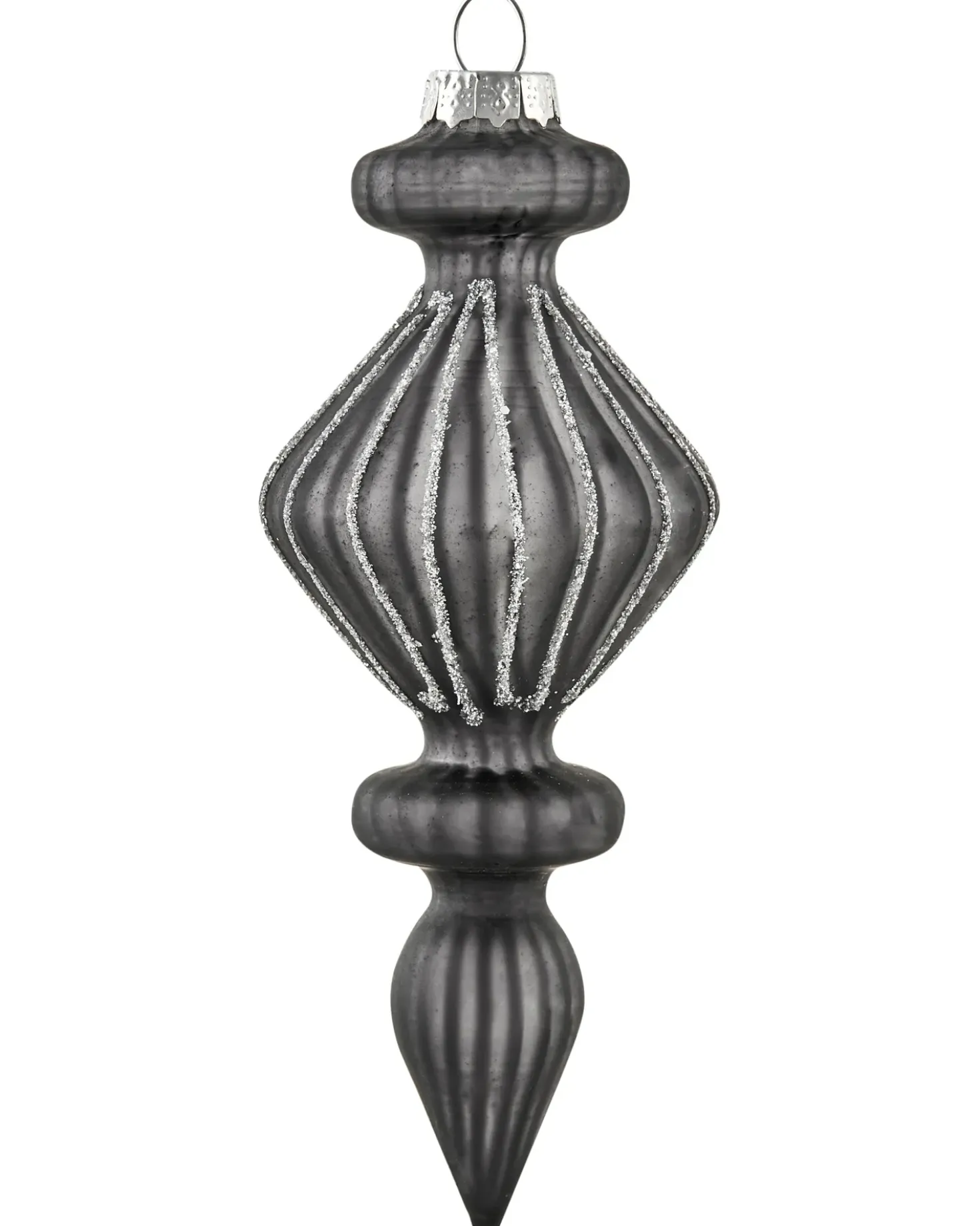 Set di 35 palline decorative FROSTFALL Vetro Grigio