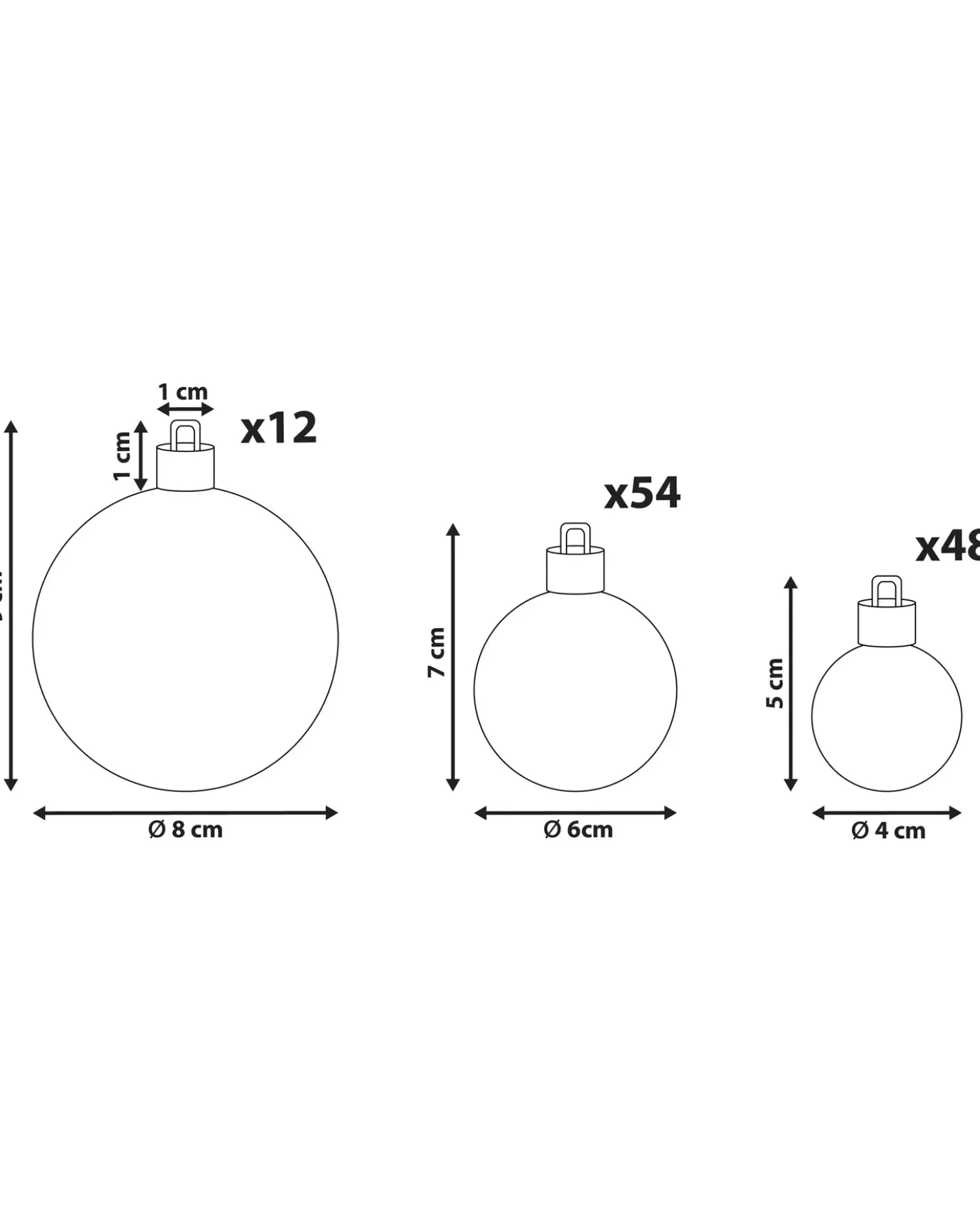Set di 114 palline decorative GJENDE Rosa