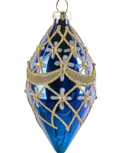 Set di 35 palline decorative ICEDROP Vetro Blu/Oro