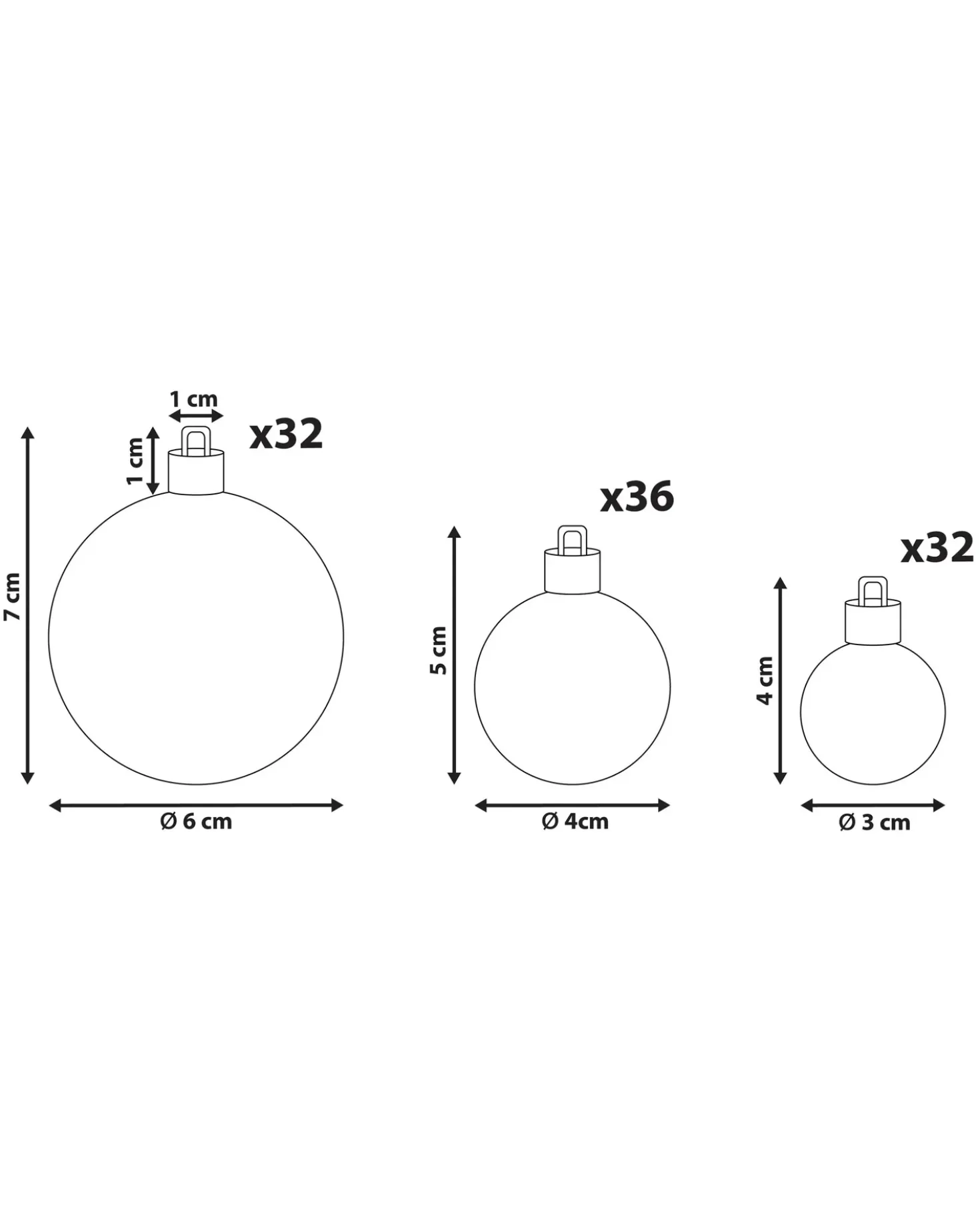Set di 100 palline decorative VANERN Rosa