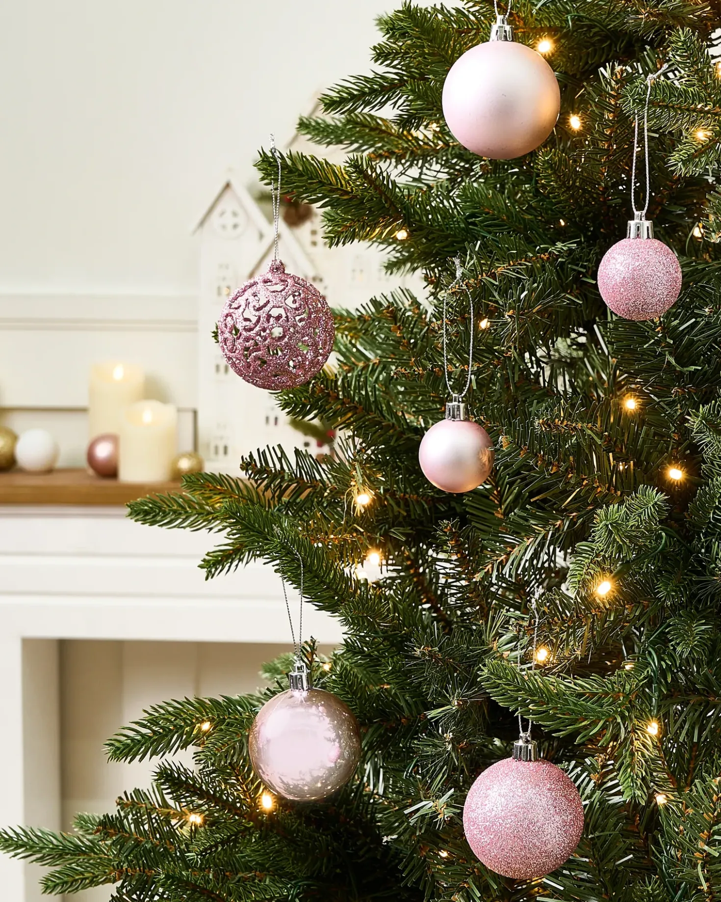 Set di 100 palline decorative VANERN Rosa