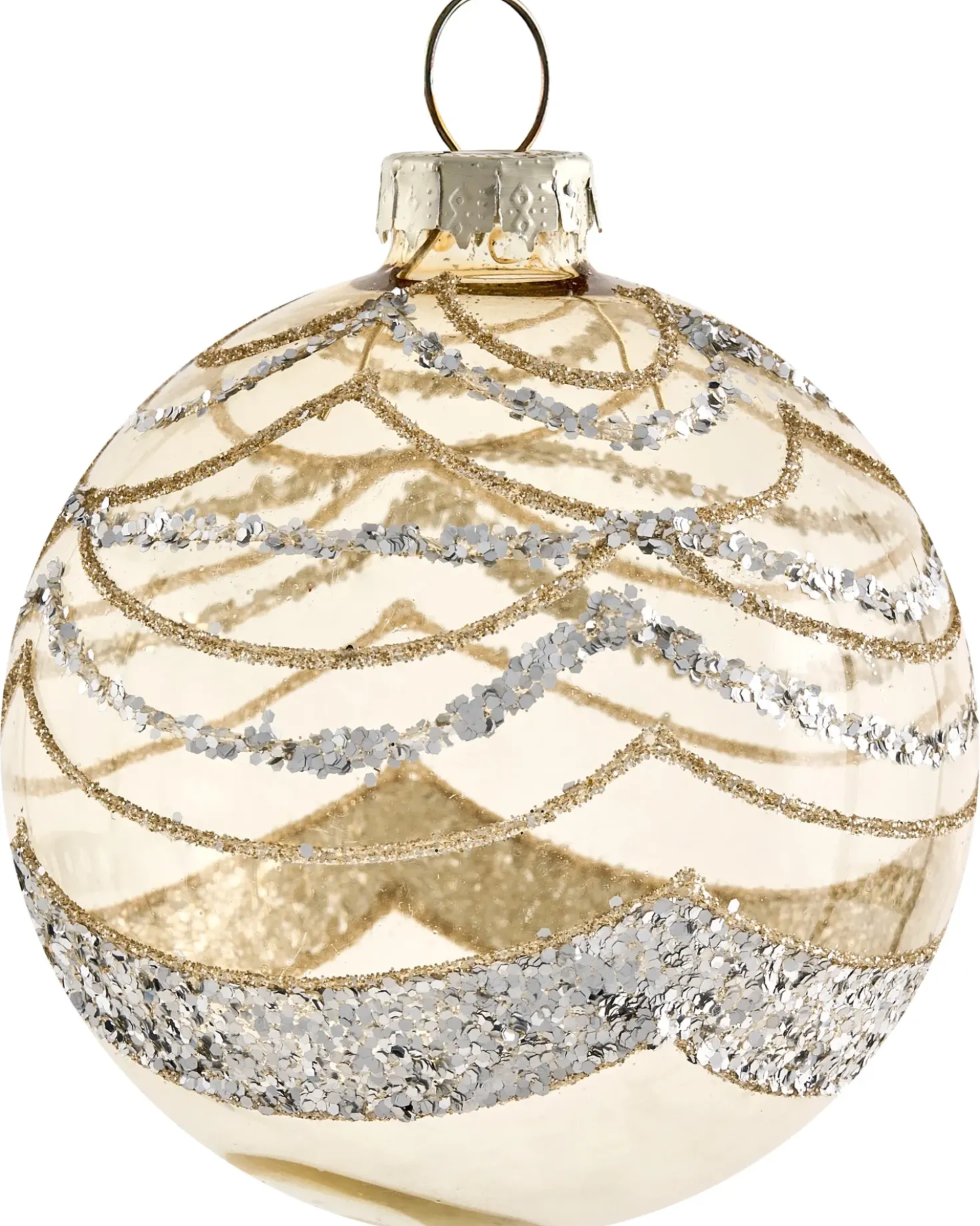Set di 35 palline decorative BLING Vetro Oro