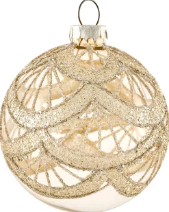 Set di 35 palline decorative BLING Vetro Oro