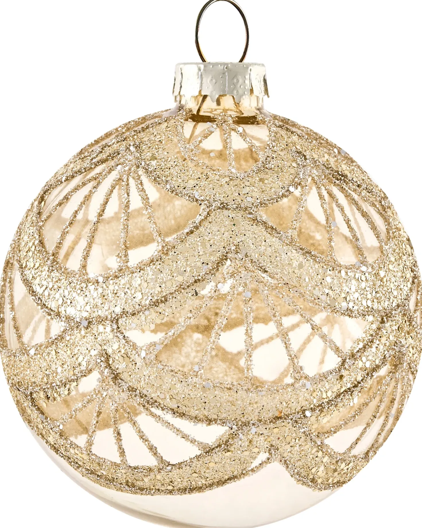 Set di 35 palline decorative BLING Vetro Oro