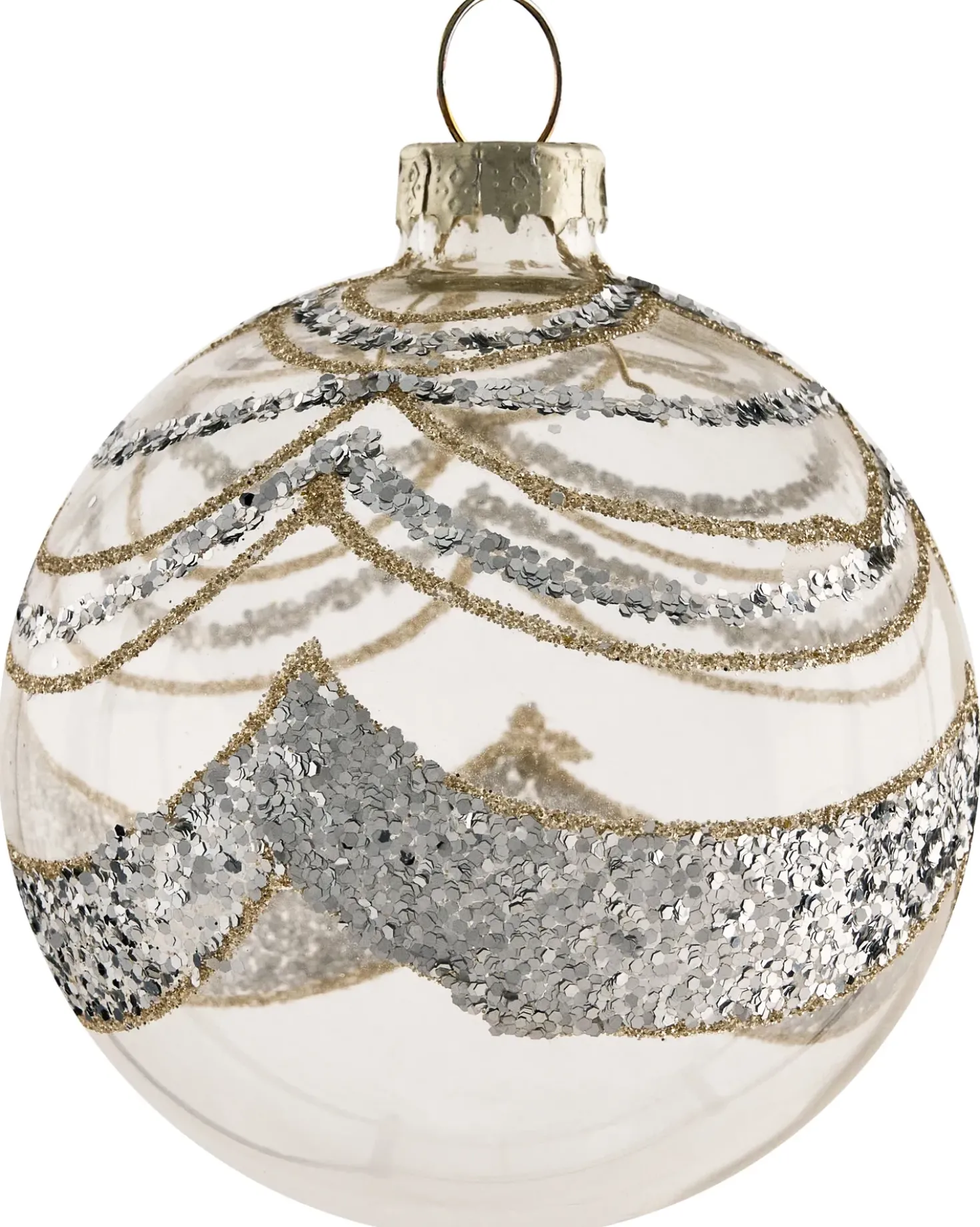 Set di 35 palline decorative BLING Vetro Oro