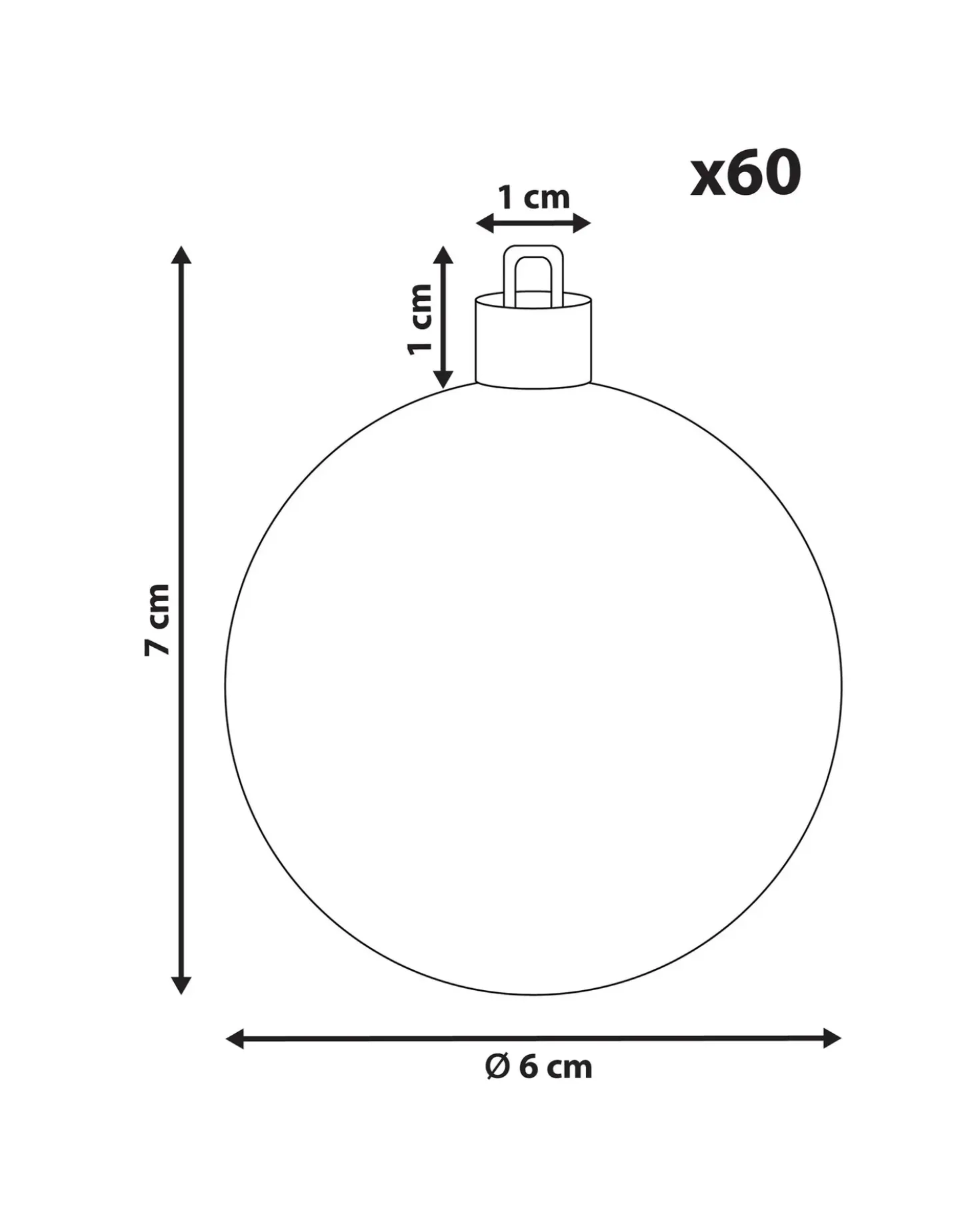Set di 60 palline decorative FEGEN Oro