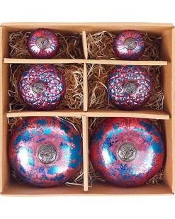 Set di 6 palline decorative ASTRALE Vetro Rosa