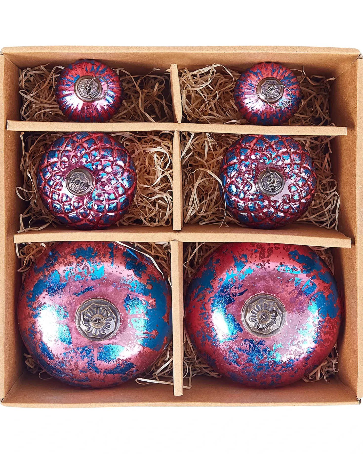 Set di 6 palline decorative ASTRALE Vetro Rosa