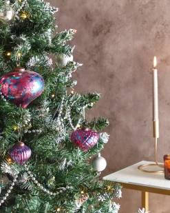 Set di 6 palline decorative ASTRALE Vetro Rosa