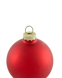 Set di 50 palline decorative SNOWFLAKE Vetro Rosso/Bianco