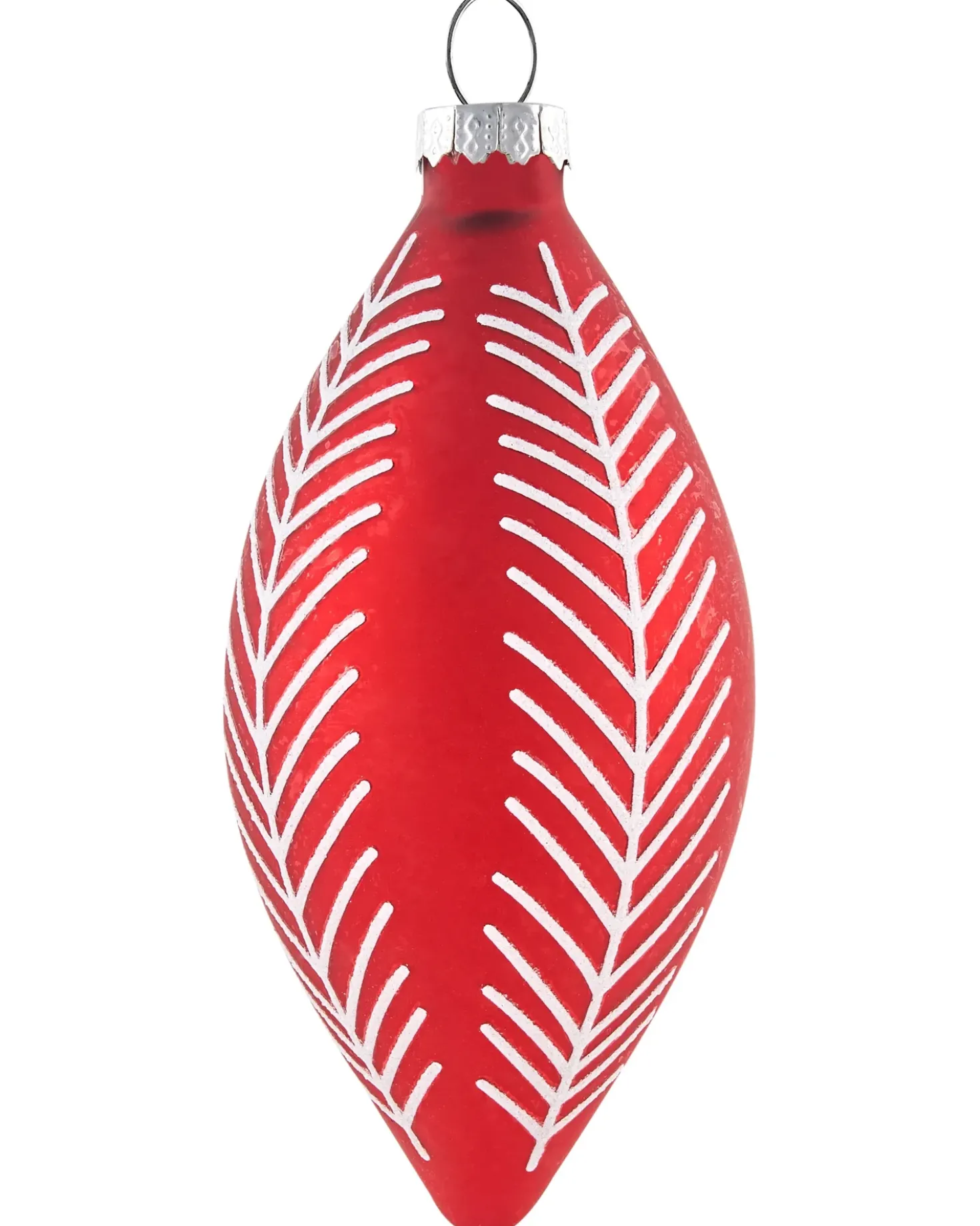Set di 50 palline decorative SNOWFLAKE Vetro Rosso/Bianco