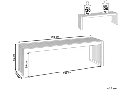 Set di 2 panche da giardino SULZANO 150 cm Legno d'acacia Marrone