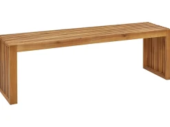 Set di 2 panche da giardino SULZANO 150 cm Legno d'acacia Marrone