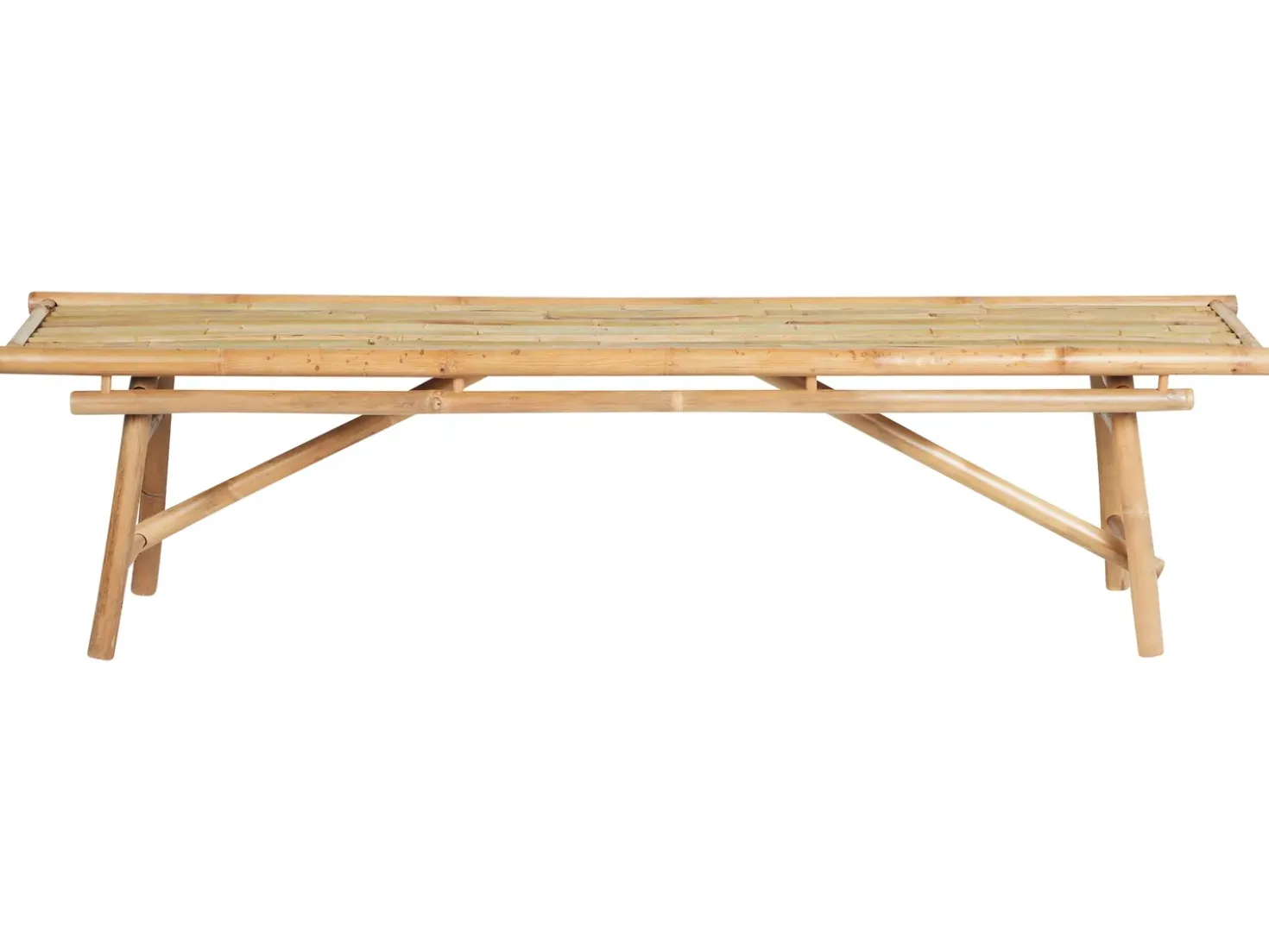 Set di 2 panche da giardino TINDARI 180 cm Bambù Marrone chiaro