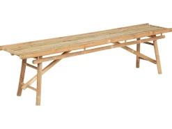 Set di 2 panche da giardino TINDARI 180 cm Bambù Marrone chiaro