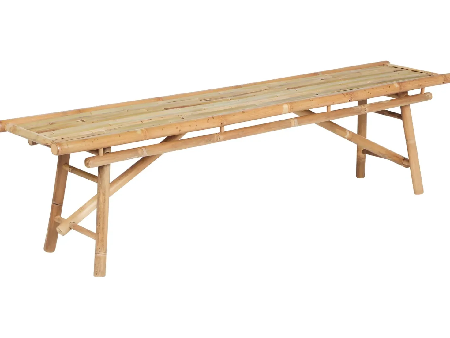 Set di 2 panche da giardino TINDARI 180 cm Bambù Marrone chiaro