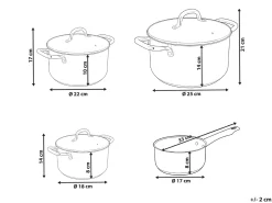 Set di 7 pentole PRIMECOOK Acciaio inox Argento