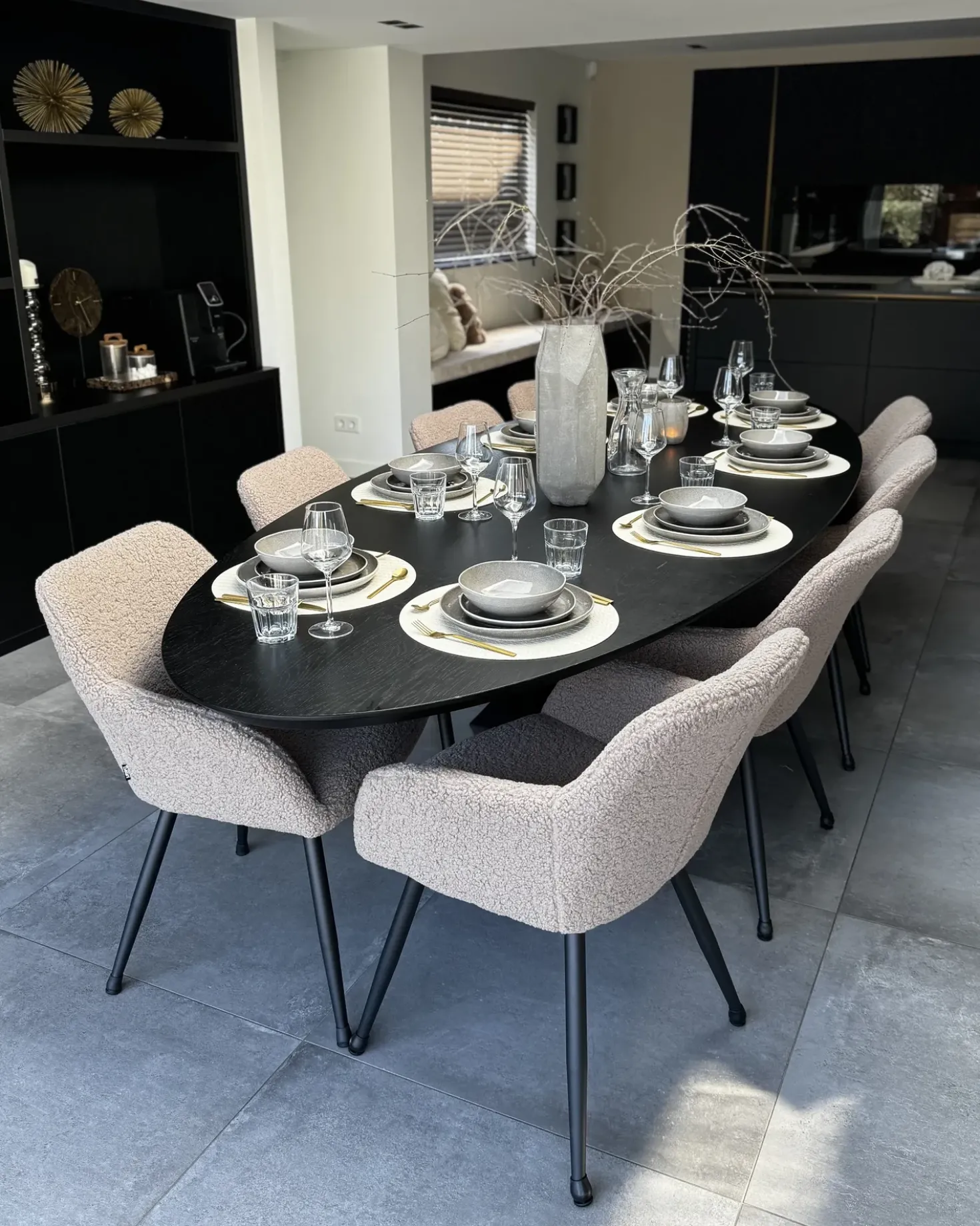 Set di 4 piatti da antipasto COSTMARY Gres porcellanato Grigio