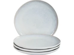 Set di 4 piatti da antipasto SESAME Gres porcellanato Grigio chiaro