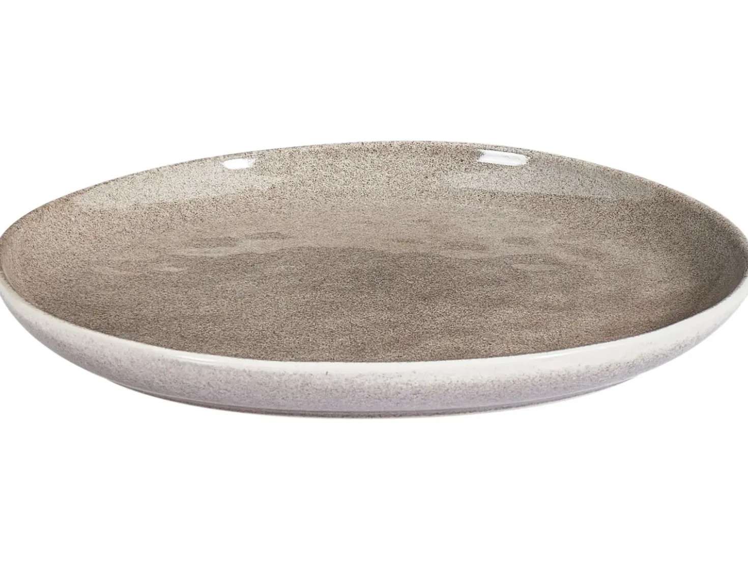 Set di 4 piatti grandi COSTMARY Gres porcellanato Grigio
