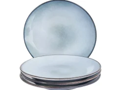 Set di 4 piatti grandi JUNIPER Gres porcellanato Azzurro