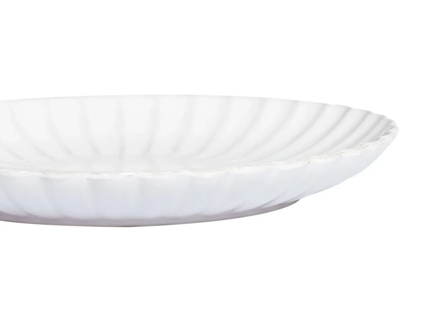 Set di 4 piatti grandi NETTLE Gres porcellanato Bianco