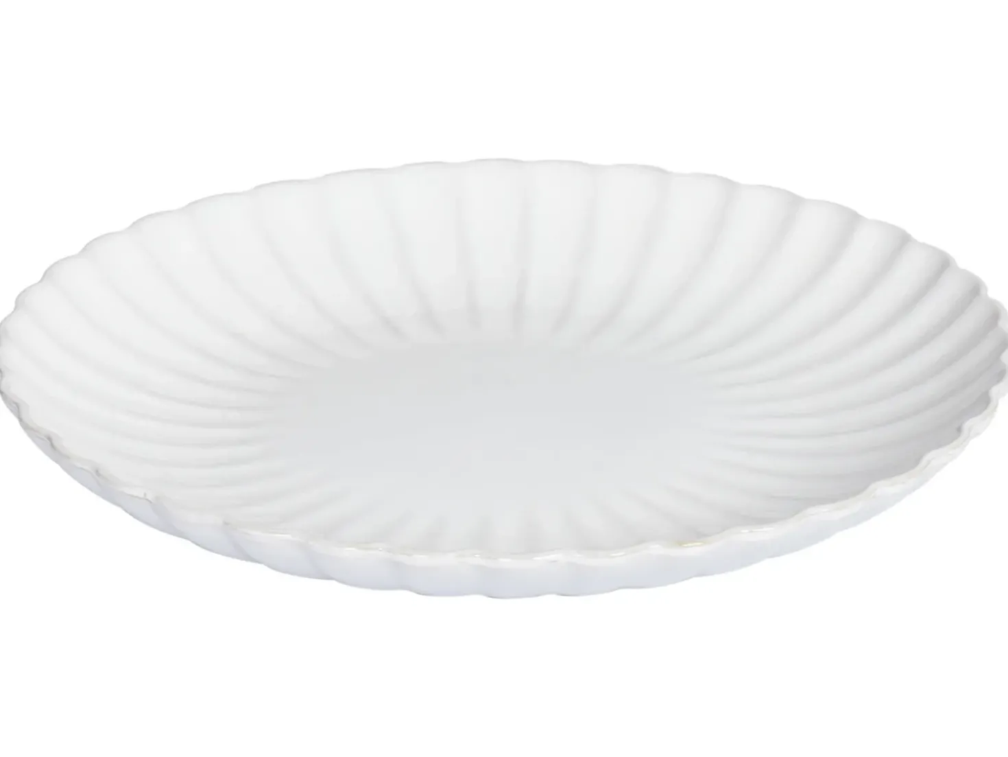 Set di 4 piatti grandi NETTLE Gres porcellanato Bianco