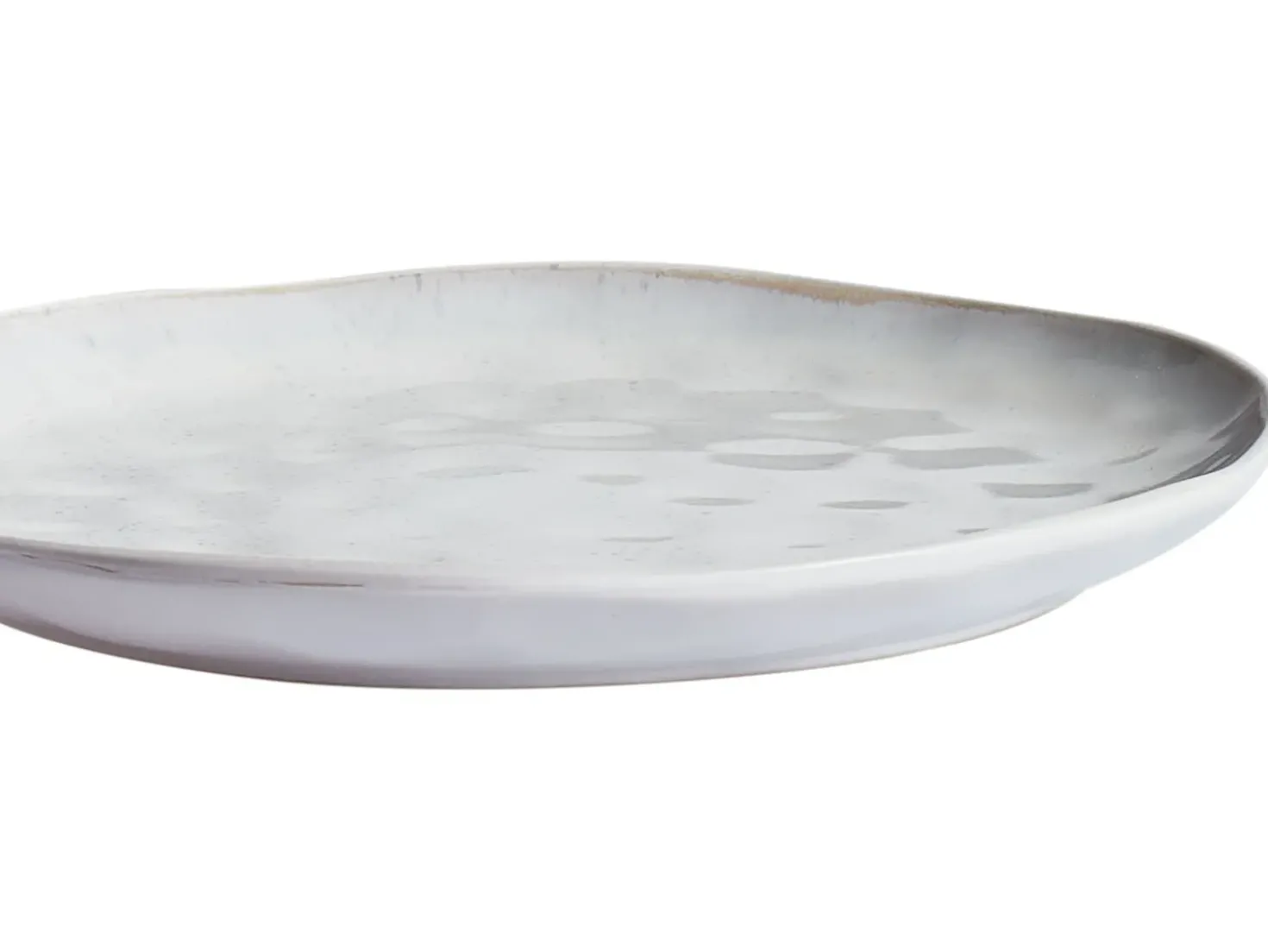 Set di 4 piatti grandi SESAME Gres porcellanato Grigio chiaro