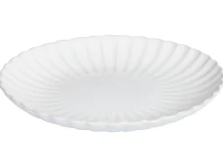 Set di 8 piatti piani NETTLE Gres porcellanato Bianco sporco