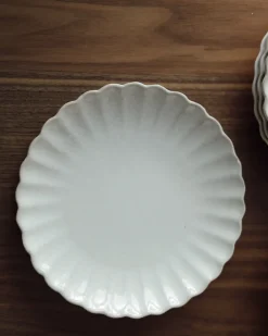 Set di 8 piattini da dessert NETTLE Gres porcellanato Bianco sporco