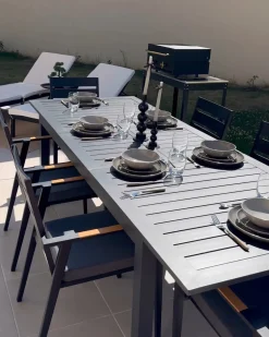 Set di 8 piattini da dessert COSTMARY Gres porcellanato Grigio