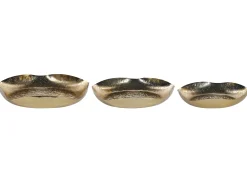 Set di 3 piattini portaoggetti UJUNG Metallo Oro